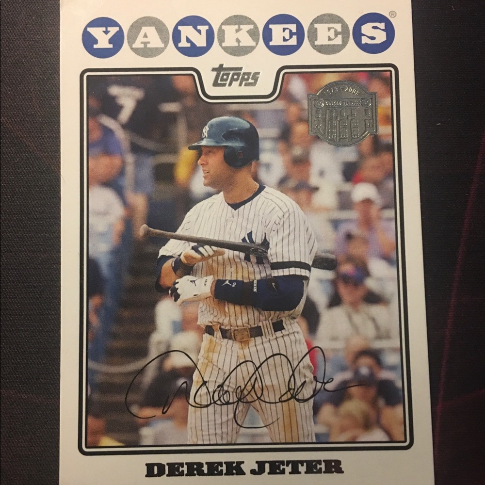 Derek Jeter Yankees Card RARE With Stadium Stamp